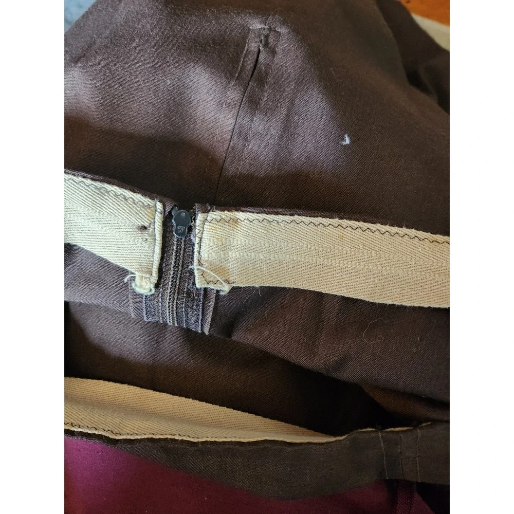 60s Brown Home‎ Made Skirt